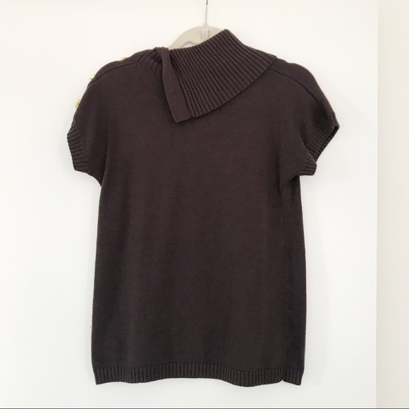 BRAND NEW! Michael Kors Gold Button Turtleneck - Picture 4 of 4